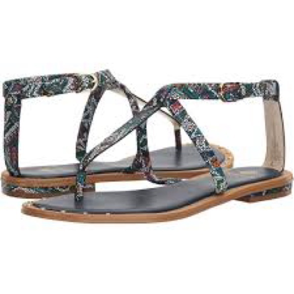 Isola Shoes - Isola Mackenzie t-strap sandals‎ casual summer multicolor women’s size 7